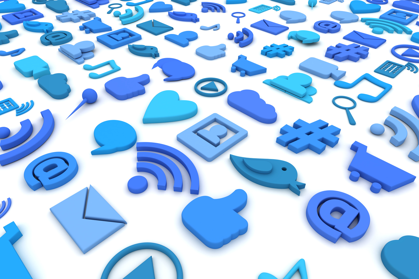 Social media symbols background